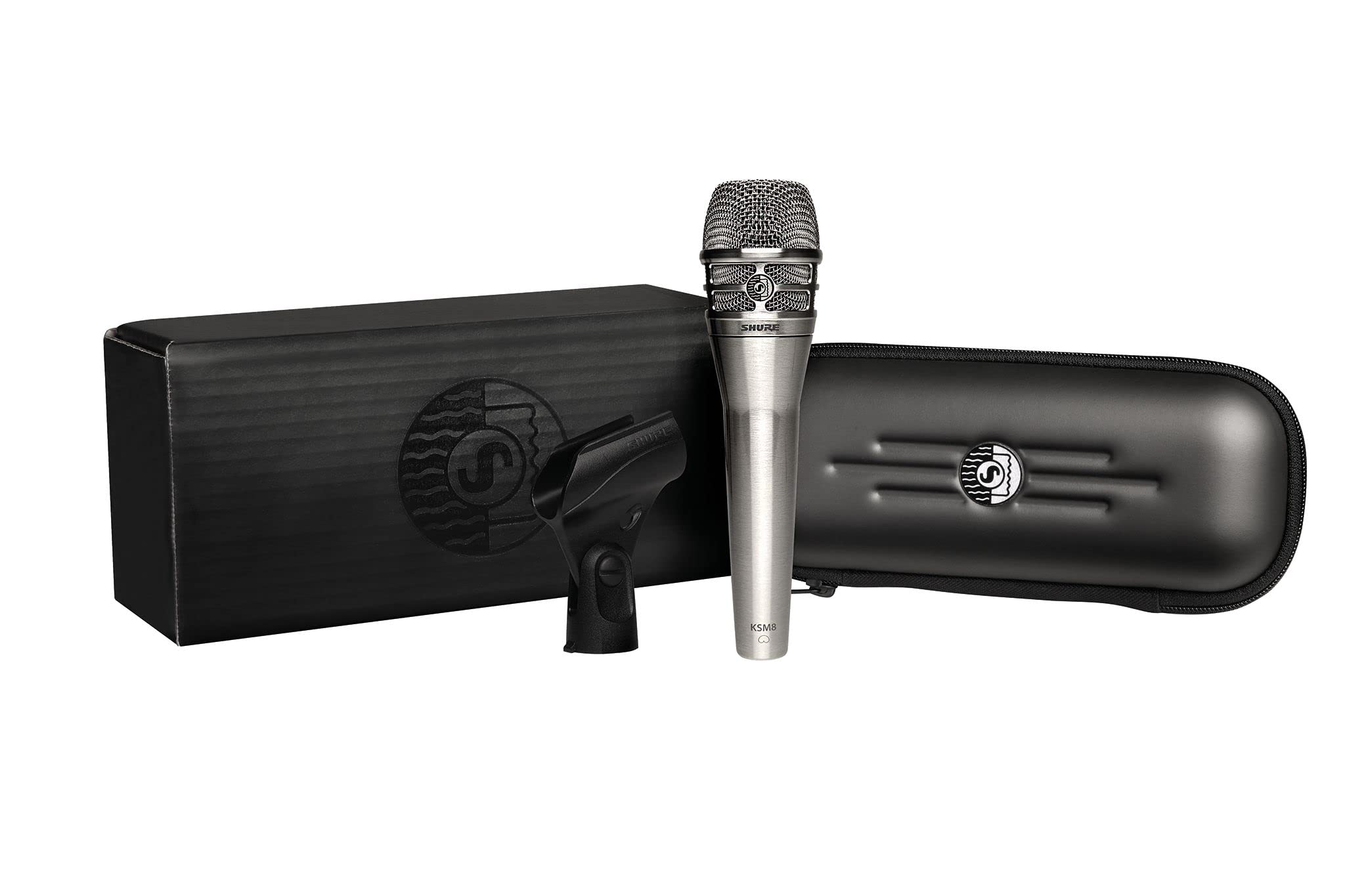 Shure KSM8 Dualdyne Vocal Microphone - Cardioid Dynamic Mic with 2 Ultra Thin Diaphragms and Reverse Airflow Technology for Unmatched Control of Proximity Effect, Presence Peaks, and Bleed - Nickel Shure KSM8 Dualdyne Vocal Microphone - Cardioid Dynamic Mic with 2 Ultra Thin Diaphragms and Reverse Airflow Technology for Unmatched Control of Proximity Effect, Presence Peaks, and Bleed - Nickel